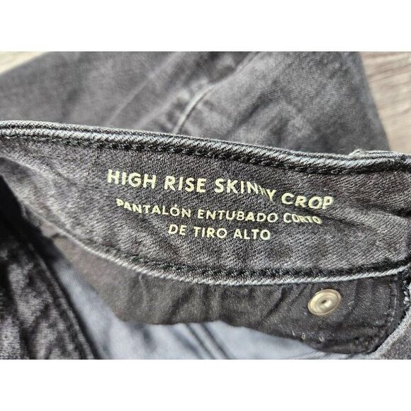(3/$35) Universal Thread 0/25 Buttons High Rise Skinny Crop Black Grey Jeans - Picture 5 of 11